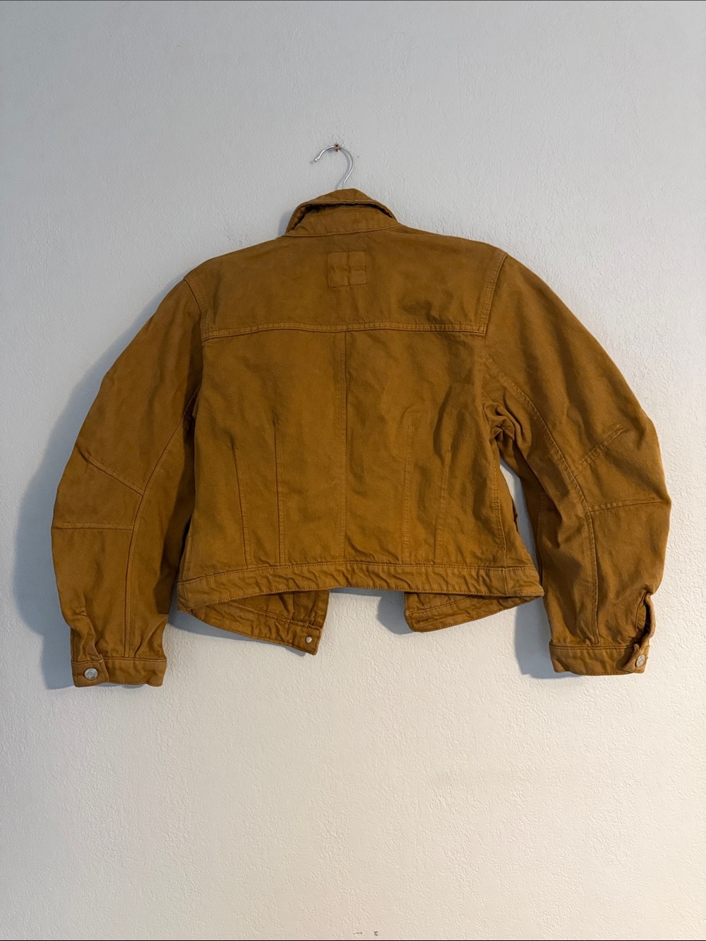 GAP Riverbed Brown Barrel-Sleeve Cropped Jacket – 100% Cotton in Size S - Picture 5 of 7